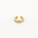 Bijoutheek Earcuff 2 Rijen Witte Stenen