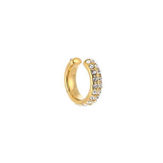 Bijoutheek Earcuff 2 Rijen Witte Stenen
