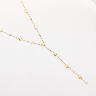 Bijoutheek Collier Y-Vorm Klavers Zirkonia
