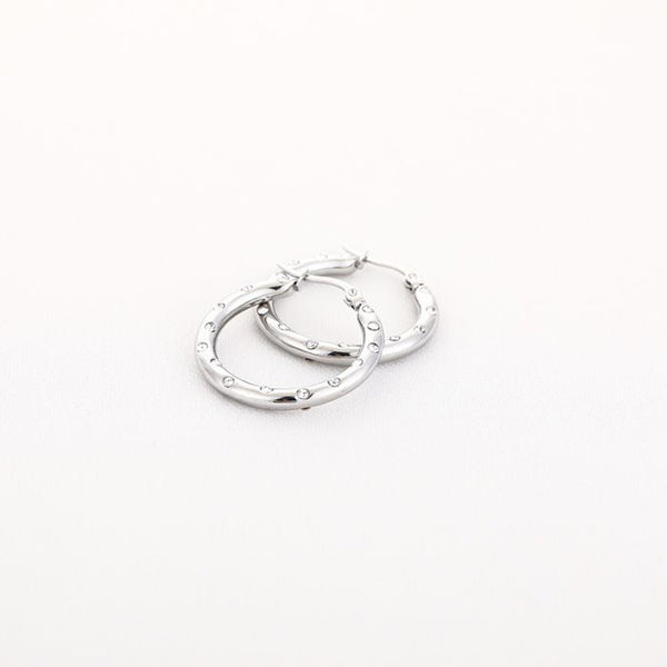 Bijoutheek Oorringen Hoop Strass Zirkonia
