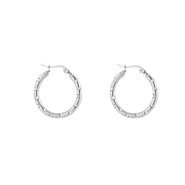 Bijoutheek Oorringen Hoop Strass Zirkonia