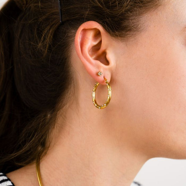 Bijoutheek Oorringen Hoop Strass Zirkonia