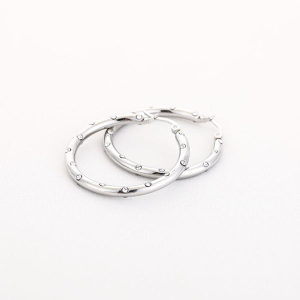 Bijoutheek Oorringen Hoop Strass Zirkonia