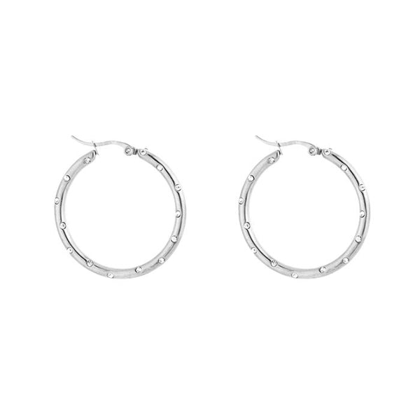 Bijoutheek Oorringen Hoop Strass Zirkonia