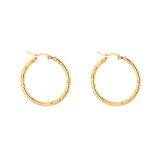 Bijoutheek Oorringen Hoop Strass Zirkonia