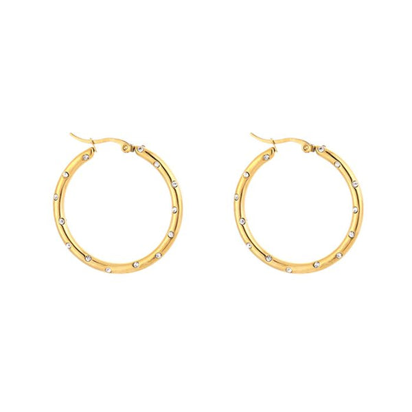 Bijoutheek Oorringen Hoop Strass Zirkonia