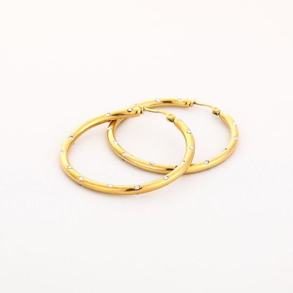 Bijoutheek Oorringen Hoop Strass Zirkonia