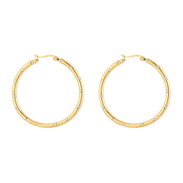 Bijoutheek Oorringen Hoop Strass Zirkonia