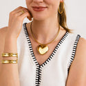 Bijoutheek Collier Magneet Bedel Hart Grof