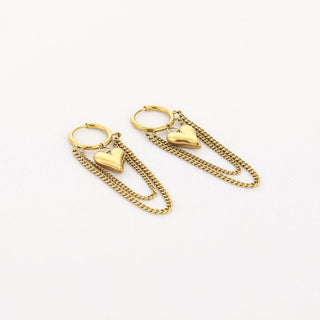 Bijoutheek Oorhangers Bol Hart Chain