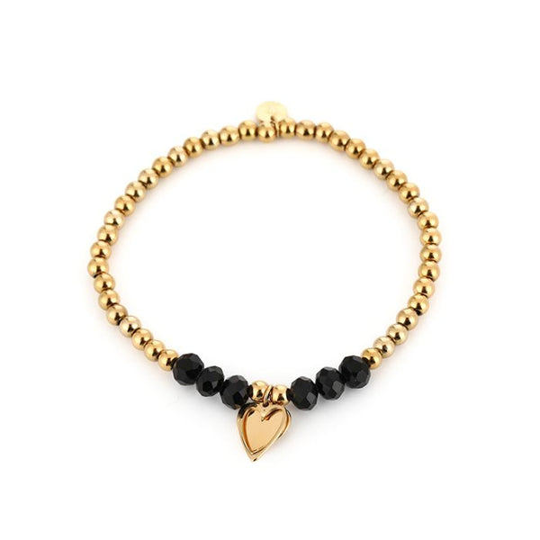 Bijoutheek Armband (Sieraad) Elastisch Balletjes Kralen Hart Bedel