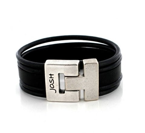 JOSH Men's Bracelet - 24085 BRA-S/BROWN (LENGTH: 20.5-21.5 cm)