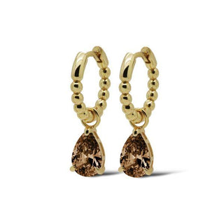 Karma Oorhangers Hinged hoops zirconia ANNA Goldplated