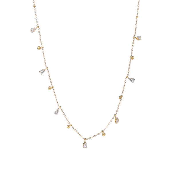 Go Dutch Label Collier Drop Stones Necklace - 42 + 6 cm