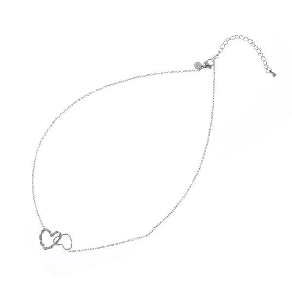 Go Dutch Label Collier Sparkle Double Heart