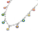 Bijoutheek Collier Bloemen Parel Multi