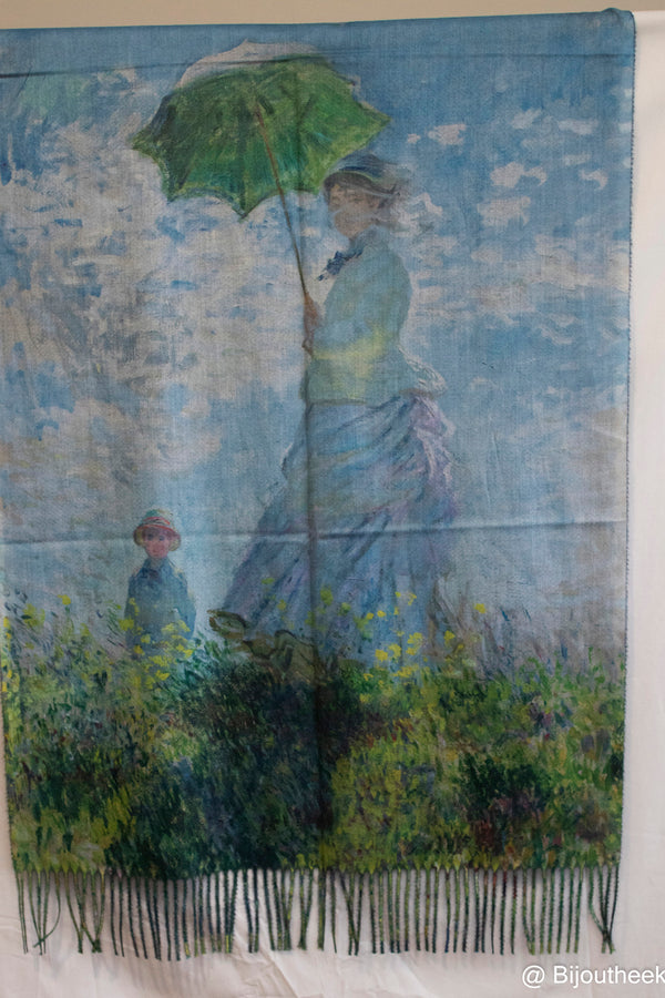 Bijoutheek Sjaal (Fashion) Vrouw met Parasol Monet