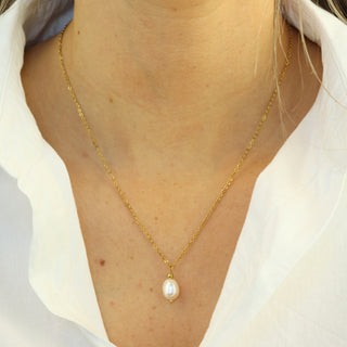 Camps & Camps Oval Pearl Necklace 3S045_PE