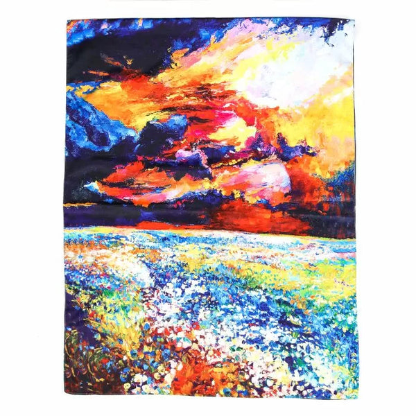 Bijoutheek Schal (Mode) Wolken und Blumen (70 x 170 cm)