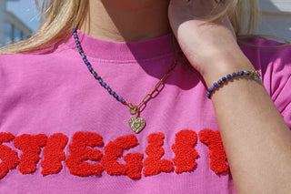 Solid Gold Edelsteen Tussenstuk Ketting - Sodaliet