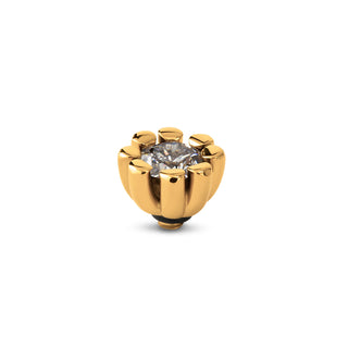 Melano Twisted Huggie Steentje (10mm)