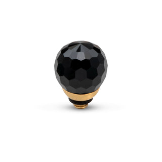 Kopen black Melano Twisted CZ Facet Ball Steentje (8mm)