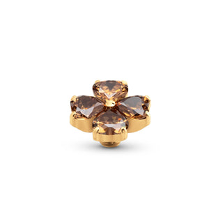 Kopen coffee Melano Twisted Heart Clover Steentje (10mm)