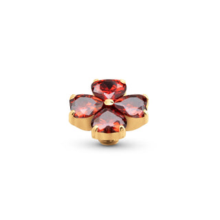Kopen d-d-garnet Melano Twisted Heart Clover Steentje (10mm)
