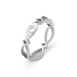 Kaufen silber Melano Twisted Trix-Ring (50–60 mm)