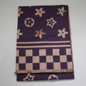 Bijoutheek Sjaal (Fashion) Bloemen patroon geblokt (190cm x 65cm)