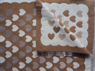 Koop beige Bijoutheek Scarf (Fashion) Hearts pattern (190cm x 65cm)