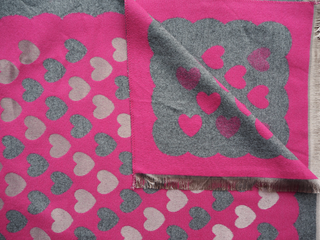 Koop fuchsia Bijoutheek Scarf (Fashion) Hearts pattern (190cm x 65cm)