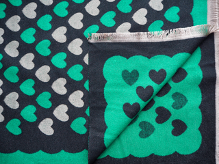 Kopen groen Bijoutheek Sjaal (Fashion) Hartjes patroon (190cm x 65cm)