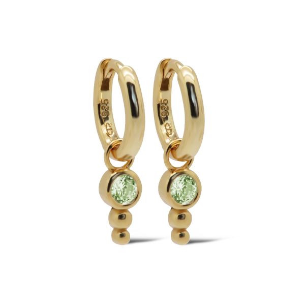 Karma Oorhangers Hinged Hoops NINA Dot Goldplated
