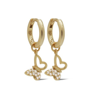 Karma Oorringen Vlinder Strass Open