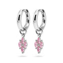 Karma Oorhangers Ruit Zirkonias Licht Roze