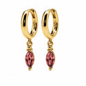 Karma Oorhangers Hinged Hoops Flore Zirconia Goldplated