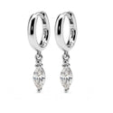 Karma Oorhangers Hinged Hoops Flore Zirconia Zilver