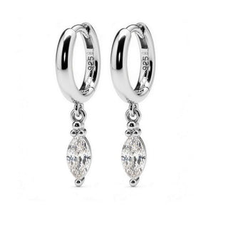 Karma Oorhangers Hinged Hoops Flore Zirconia Zilver