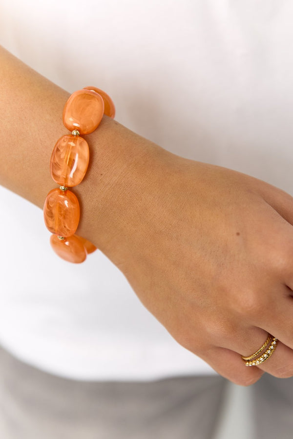 Bijoutheek Armband (Sieraad) Kralen Ovaal Plat