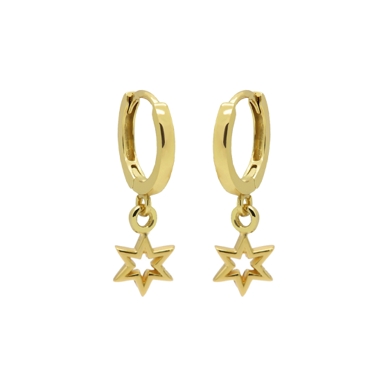 Karma hinged hoops symbool symbols 6 point open star