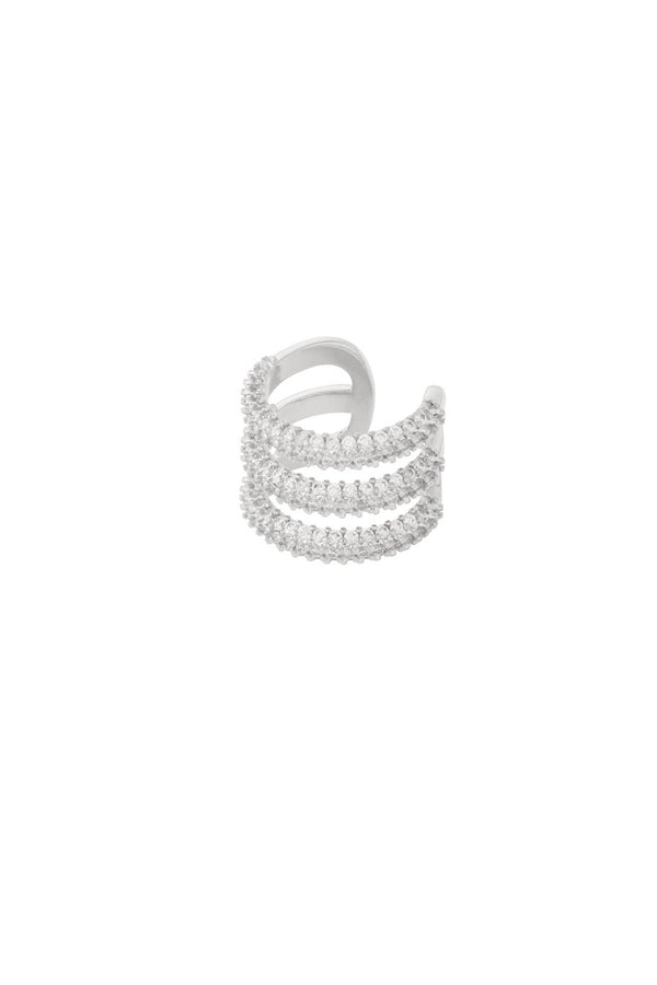 Bijoutheek Earcuff Strass Trio Steentjes
