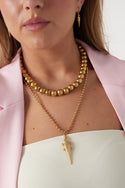 Bijoutheek Collier Krokodil Ball Chain