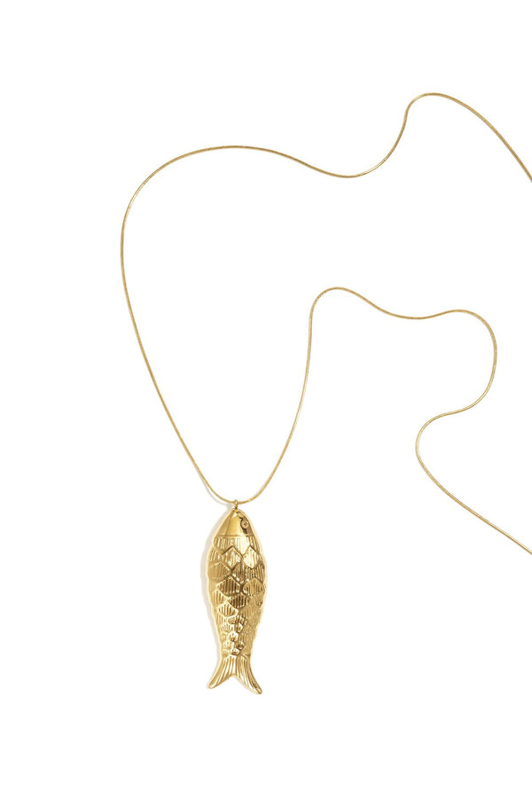 Bijoutheek Collier Lang Vis Groot