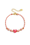 Bijoutheek Armband (Sieraad) Summer Vibe Touw Kralen Hart