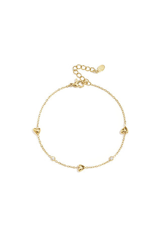 Bijoutheek Armband (Sieraad) Hartjes Steentjes