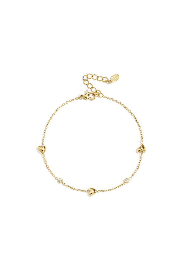 Bijoutheek Armband (Sieraad) Hartjes Steentjes