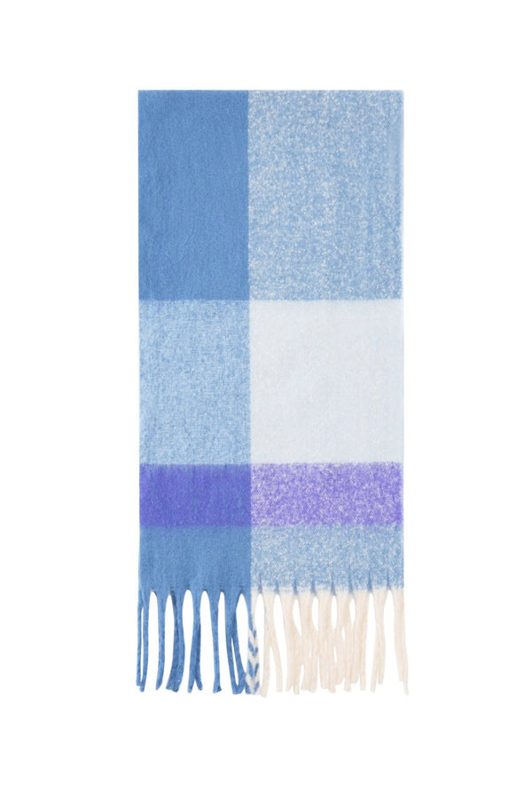 Bijoutheek Sjaal (Fashion) Geblokt Winter Franjes