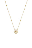 Bijoutheek Collier Balletjes Klaver Steentjes