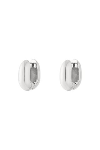 Kopen zilver Bijoutheek Oorringen Oval Hoop Bold